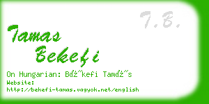 tamas bekefi business card